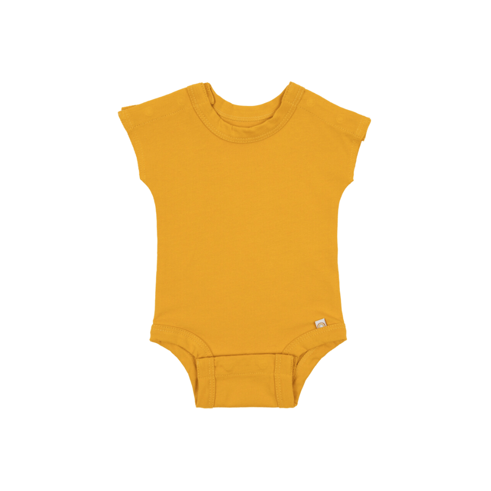 bright-yellow-bottom-up-bodysuit-for-easy-dressing,-featuring-shoulder-snaps-and-a-comfortable-fit-for-babies.