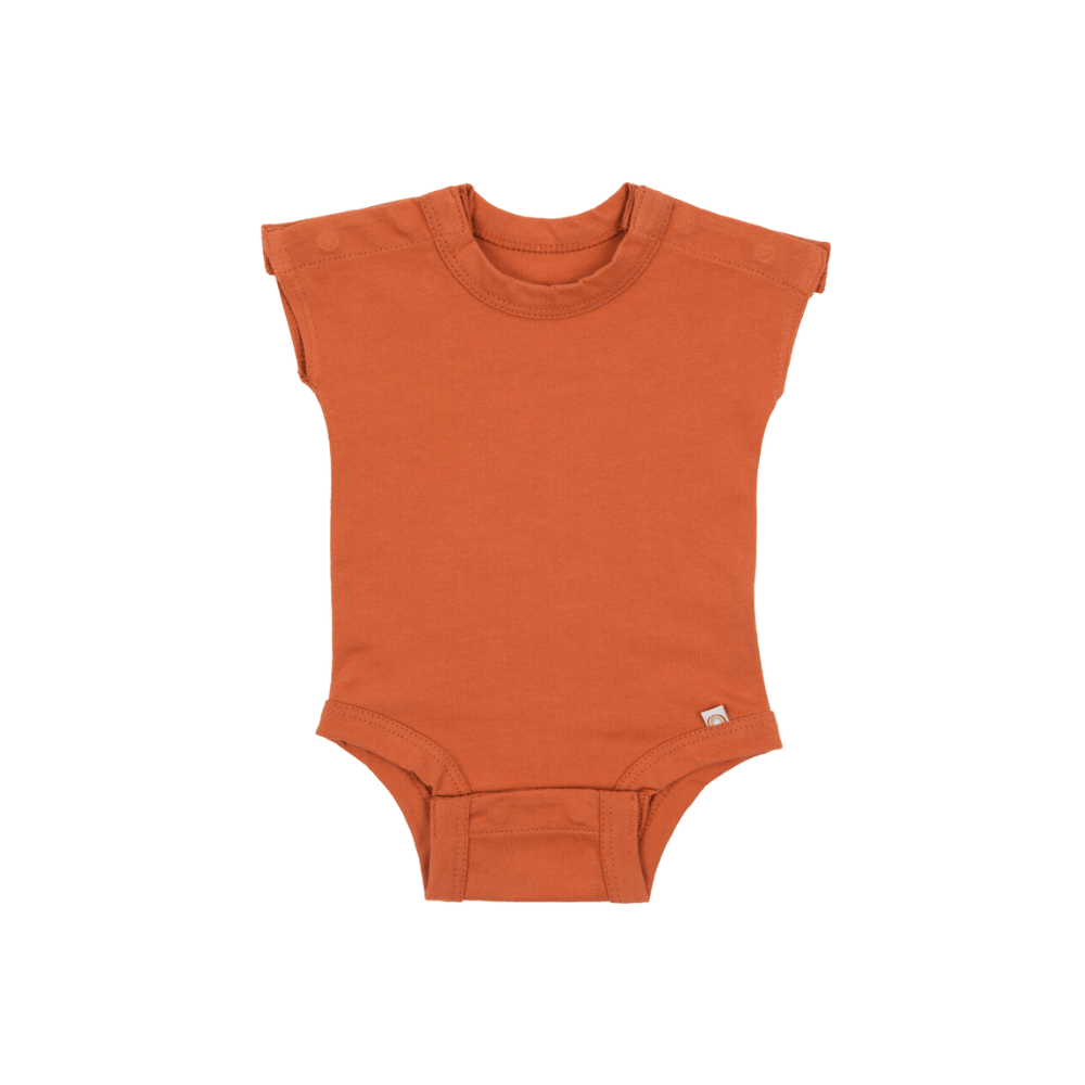 bottom-up-bodysuit-in-orange,-featuring-patented-shoulder-snaps-for-easy-dressing-and-changing.