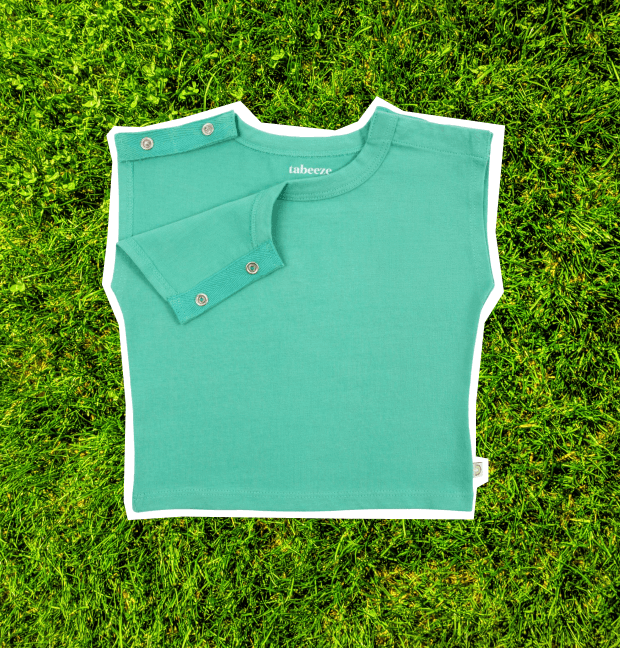 snappy-tee-in-teal-color-with-shoulder-snaps,-ideal-for-easy-dressing-for-babies-and-toddlers.